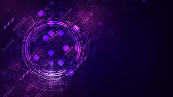Digital hud circle tech technology big data concept adstract background. vector