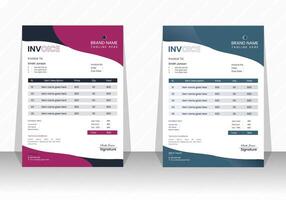 Professional and Corporate business invoice template design vector