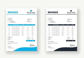 Professional and Modern business invoice template design vector