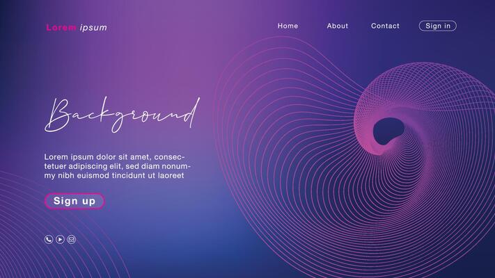 Background abstract pink purple line curve color 02