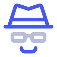 Grey Hat SEO icon for web, app, infographic, etc vector