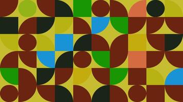 Abstract geometric pattern with circles and squares, seamless background, geometric design, modern patterns, minimalist art, illustration vector