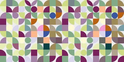 Abstract geometric pattern with circles and squares, seamless background, geometric design, modern patterns, minimalist art, illustration vector