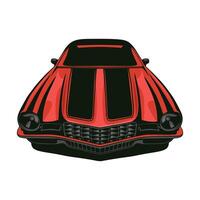 front view classic Car illustration,car design for conceptual design vector