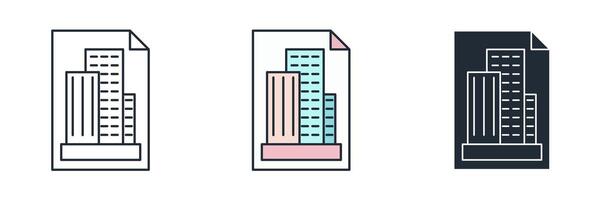 Building Plan, Architecture Icon symbol illustration isolated on white background vector