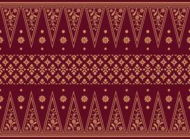 luxury Batik songket pattern frame border background vector