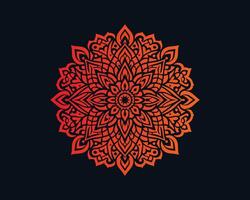 Floral mandala design gradient color vector