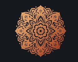 Floral mandala design gradient color vector