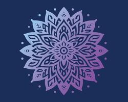 Floral mandala design gradient color vector