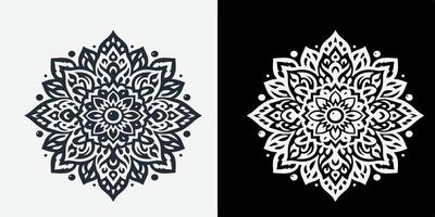 Floral mandala design gradient color vector