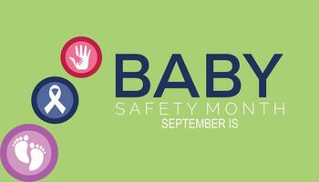 baby safety month is observed every year on September.Holiday concept. background, placard, banner design template illustration background design. vector
