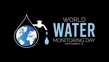World Water Monitoring Day is observed every year on September.Holiday concept. background, placard, banner design template illustration background design. vector