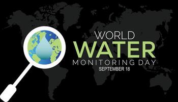 World Water Monitoring Day is observed every year on September.Holiday concept. background, placard, banner design template illustration background design. vector