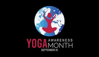 National Yoga month is observed every year on September.Holiday concept. background, placard, banner design template illustration background design. vector