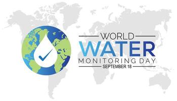 World Water Monitoring Day is observed every year on September.Holiday concept. background, placard, banner design template illustration background design. vector