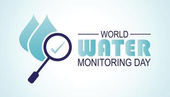 World Water Monitoring Day is observed every year on September.Holiday concept. background, placard, banner design template illustration background design. vector