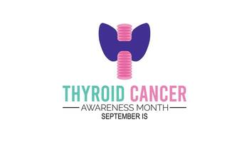 Thyroid Cancer Awareness Month is observed every year on September.Holiday concept. background, placard, banner design template illustration background design. vector