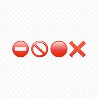 no red cross and circle on a white background vector