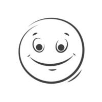 Emoticon icon. Happy smiling face Emoji isolated on white background. vector