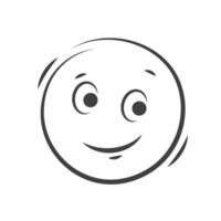 Emoticon icon. Happy smiling face Emoji isolated on white background. vector