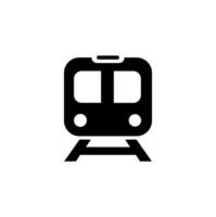 A train on a railway with a white background. vector