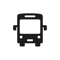 A bus icon with a white background. vector