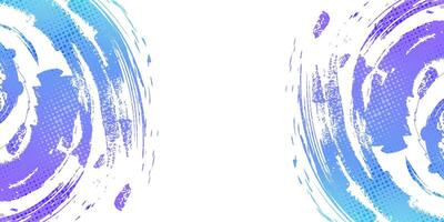 Abstract Sport Background with Cyan and Purple Gradient Brush Texture and Halftone Effect. Vibrant Grunge Background vector
