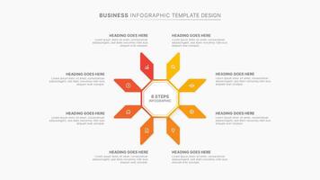 Modern Infographic Design Template with Eight Options vector
