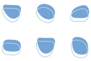 Organic blob shape design set vector