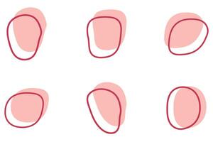 Organic blob shape design set vector