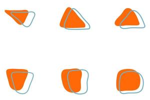 Organic blob shape design set vector