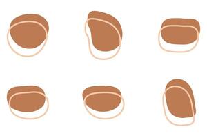 Organic blob shape design set vector