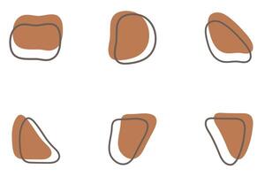 Organic blob shape design set vector