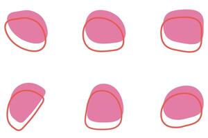 Organic blob shape design set vector