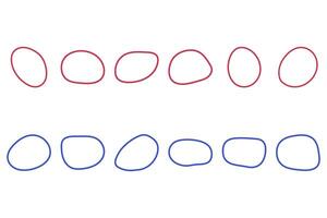 Outline blob shape design set vector