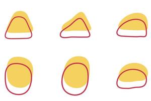 Organic blob shape design set vector