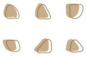 Organic blob shape design set vector