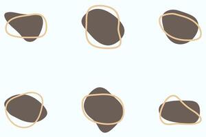Organic blob shape design set vector