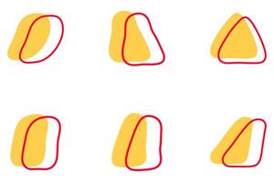 Organic blob shape design set vector