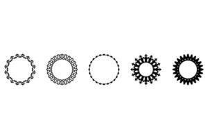 Decorative ornament shape icon set vector