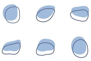 Organic blob shape design set vector