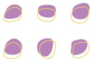 Organic blob shape design set vector