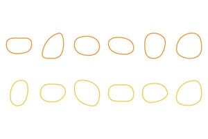 Outline blob shape design set vector