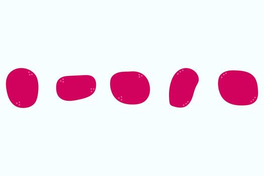 Simple blob abstract shape design set vector