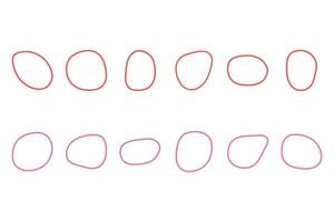 Outline blob shape design set vector