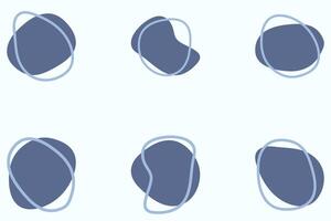 Organic blob shape design set vector