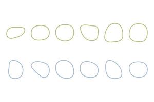 Outline blob shape design set vector