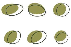 Organic blob shape design set vector
