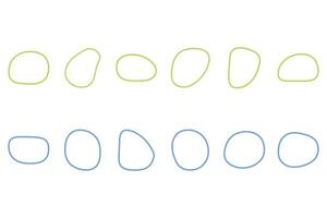 Outline blob shape design set vector