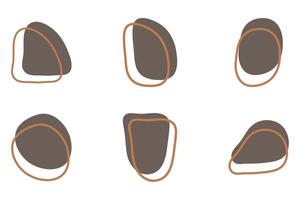 Organic blob shape design set vector